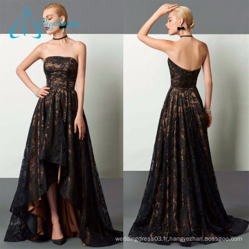 2017 New Arrival A-Line bretelles asymétrique robe de soirée en dentelle